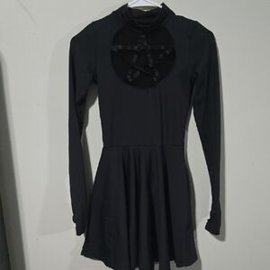 Black Milk Magic Heart Long Sleeve Mini Skater Dress